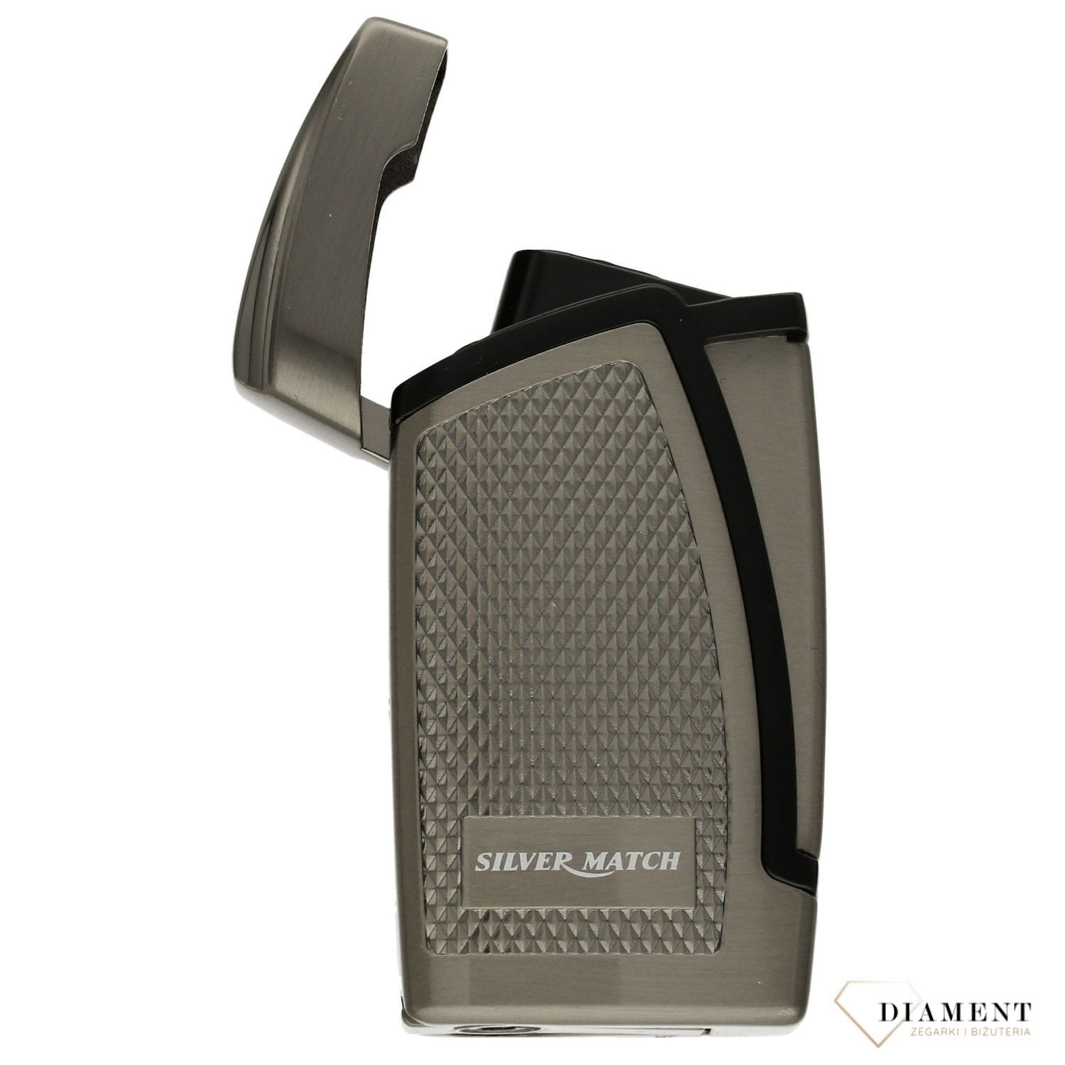 Zapalniczka żarowa srebrno czarna z grawerem 40674273 BLACK (2).jpg